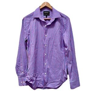 Bonobos Mens Slim Fit Button Down Shirt Small Pink Blue Checkered‎